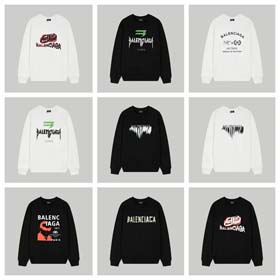 Balenciaga New Punk Letters Basic Printed Long Sleeves-2188