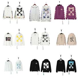 WHITE New Marker Arrow Print Hoodie-2224
