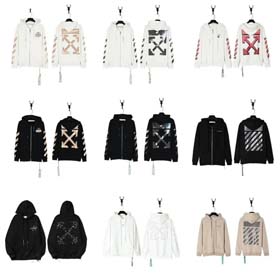 WHITE Printed Arrow Hooded Sweatshirt-2225
